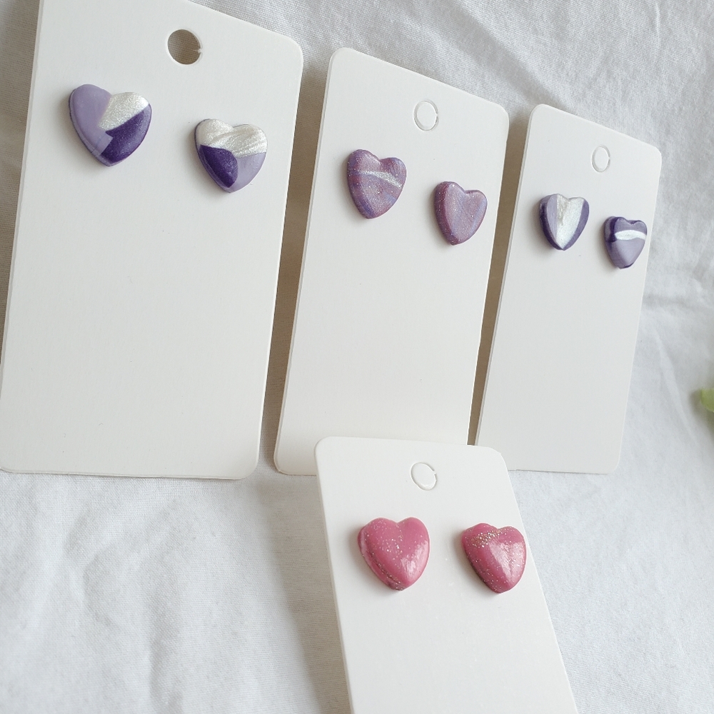 🛍Handmade Clay Earring Studs - Picture 3 of 8